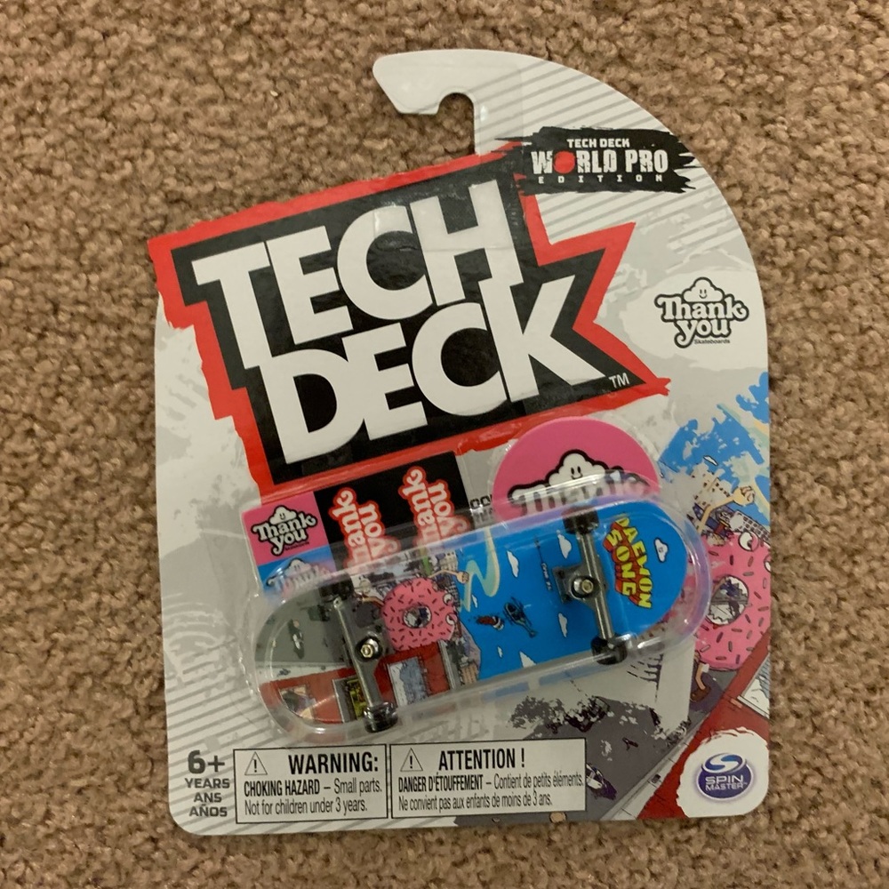 Tech Deck Fingerboard Skateboard World Pro Series Thank You Rare 96mm - Donut
